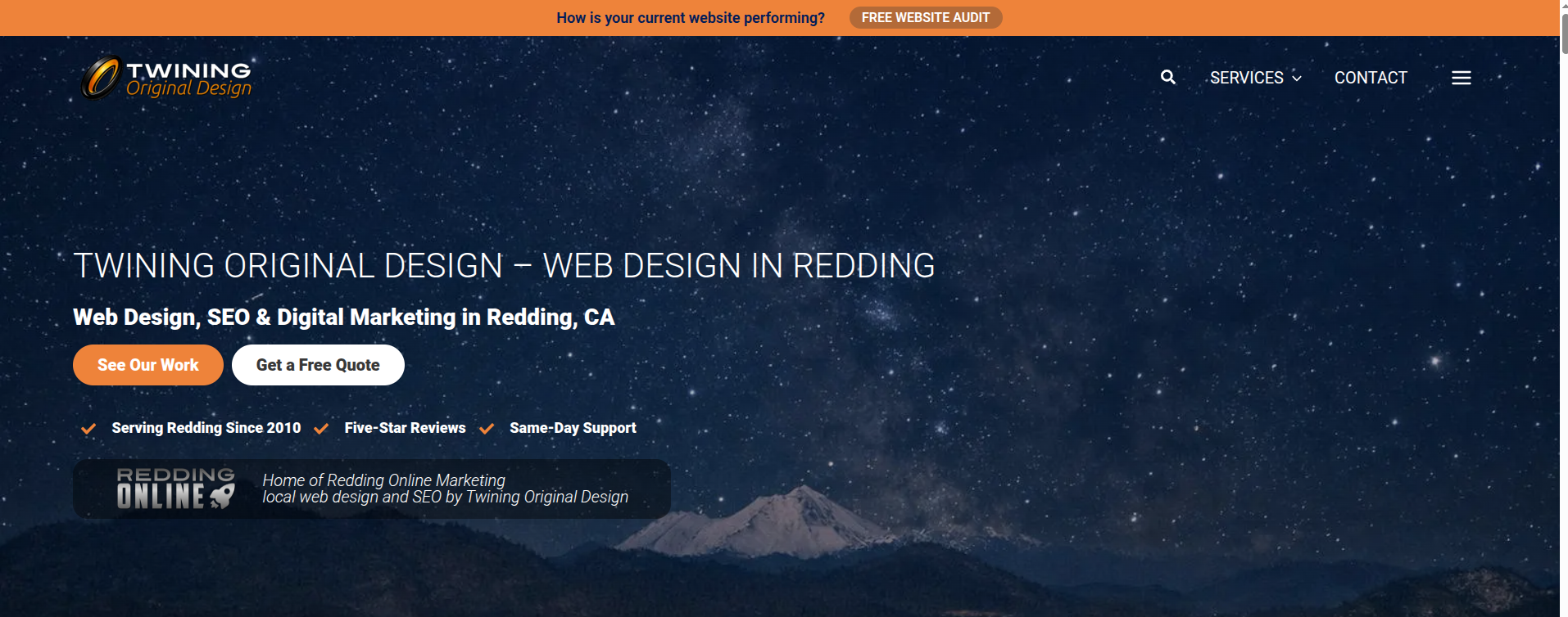 Twining Original Design homepage hero screenshot